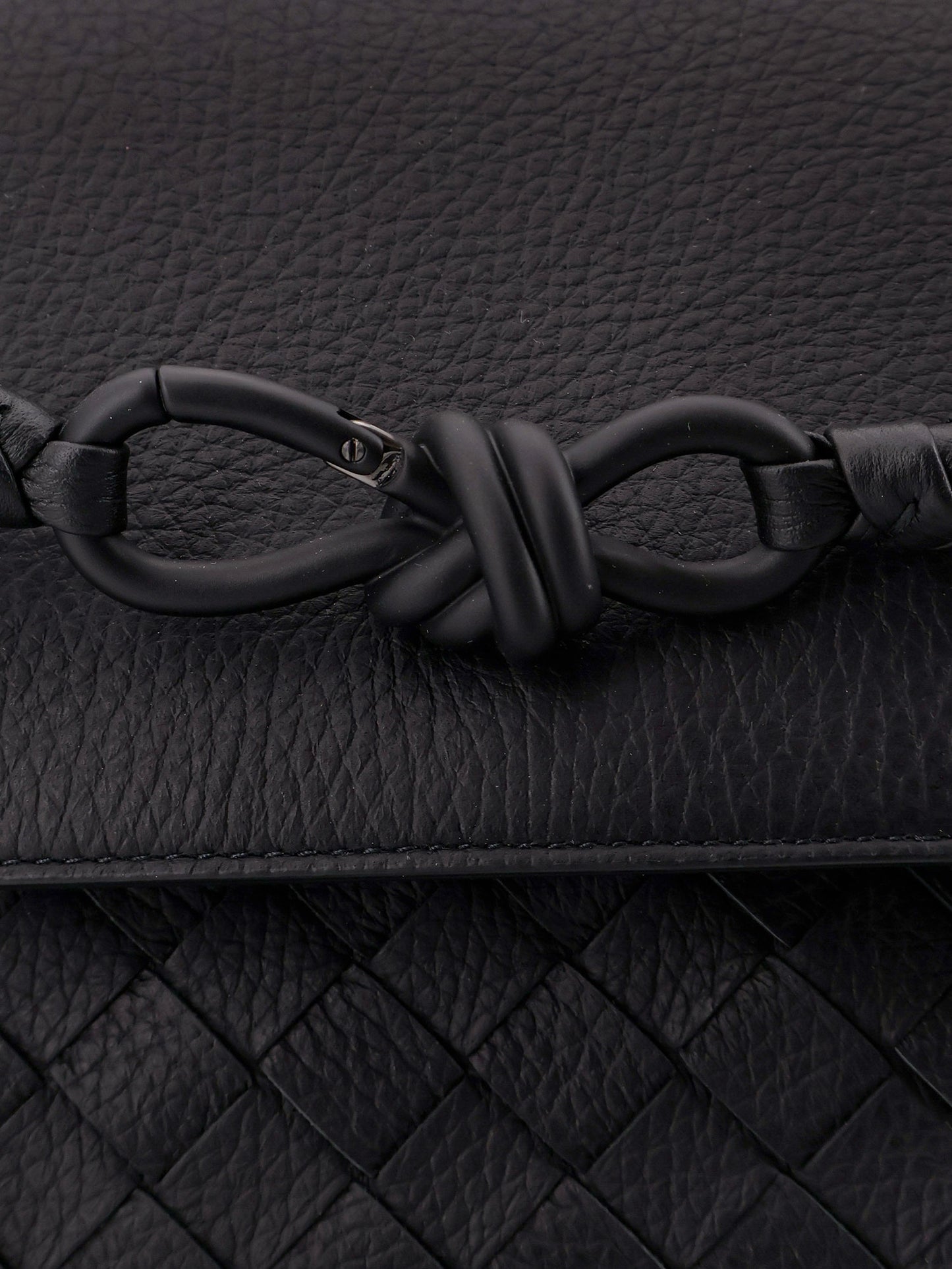 Borsa a tracolla Andiamo in pelle con motivo Intrecciato