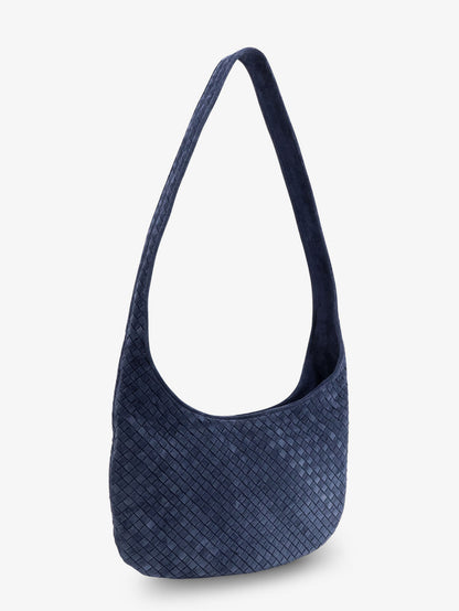 Veneto suede crossbody bag with Intrecciato motif thumbnail