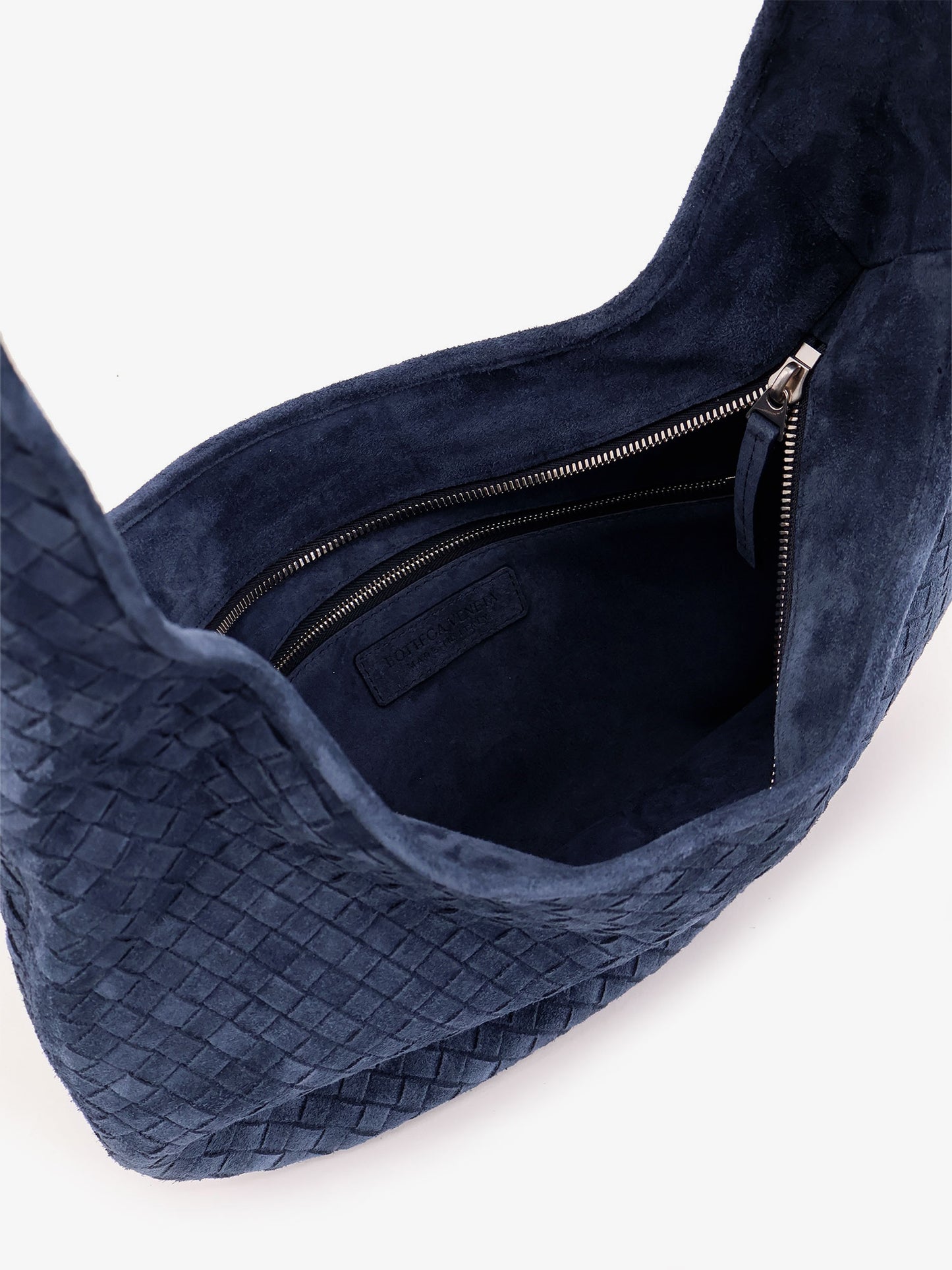 Veneto suede crossbody bag with Intrecciato motif
