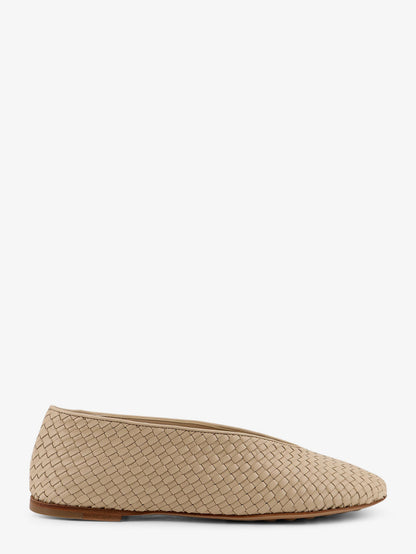Rosa Flat leather ballerinas with Intrecciato motif thumbnail
