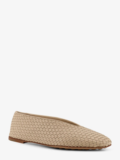 Rosa Flat leather ballerinas with Intrecciato motif thumbnail