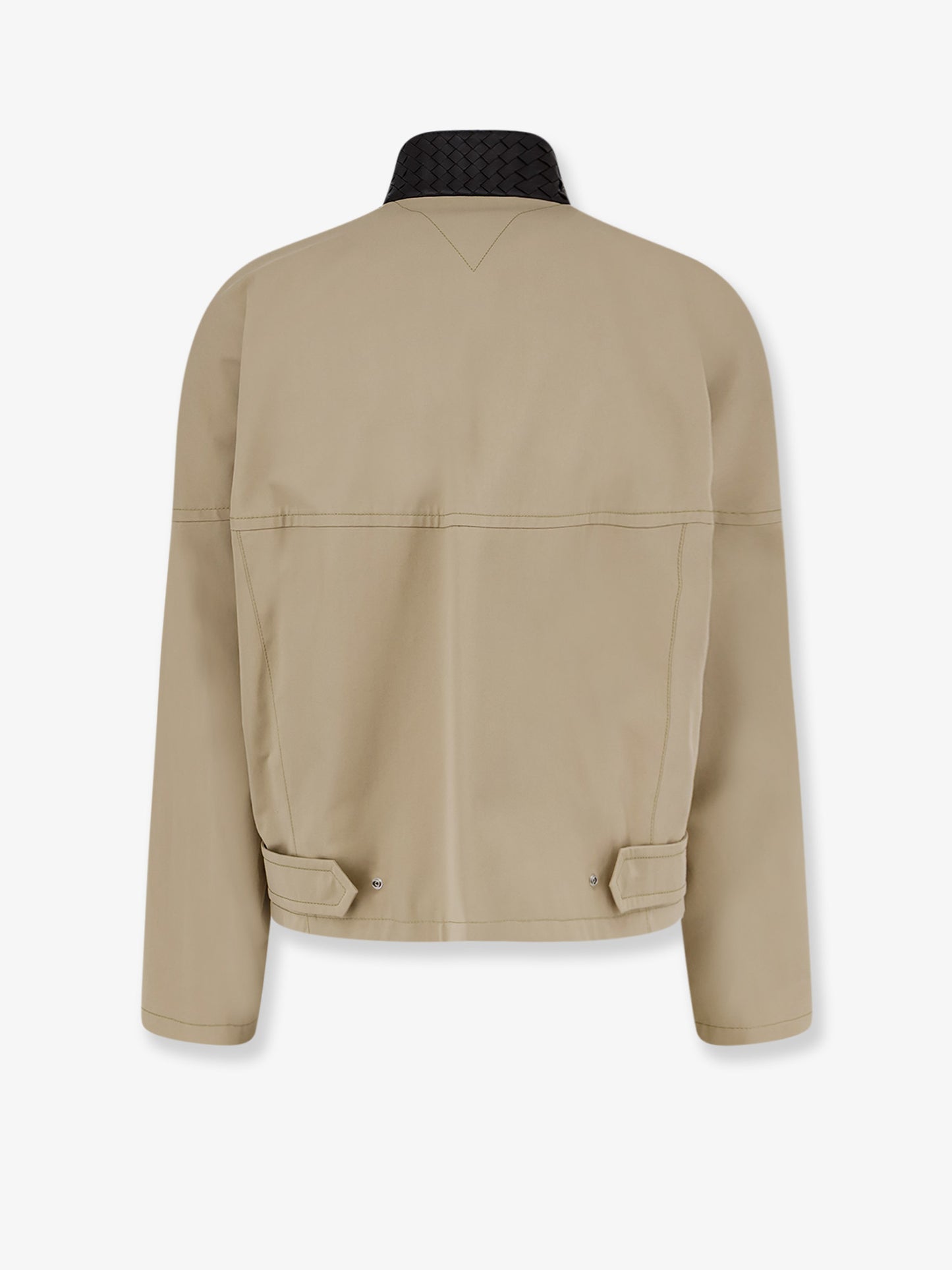 Cotton jacket with Intrecciato detail
