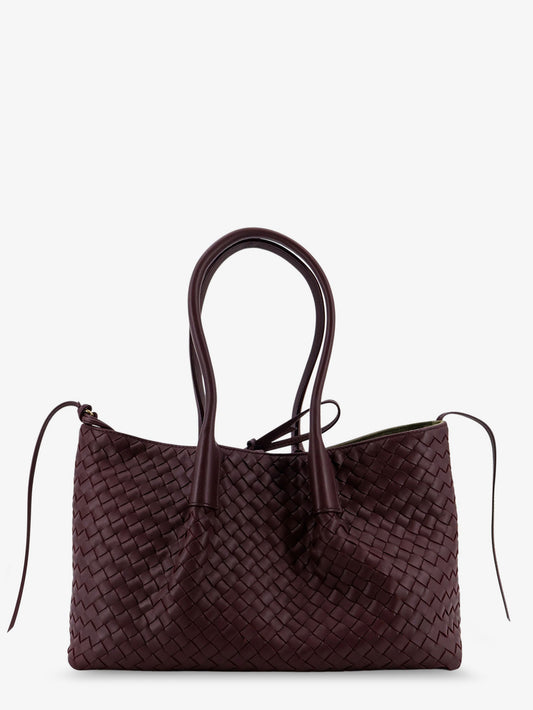 Pinacoteca leather handbag with Intrecciato motif