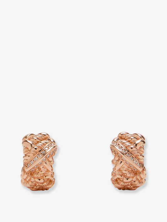 Brass earrings with gold finishes
