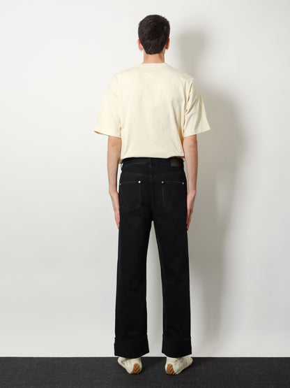Black denim trousers thumbnail