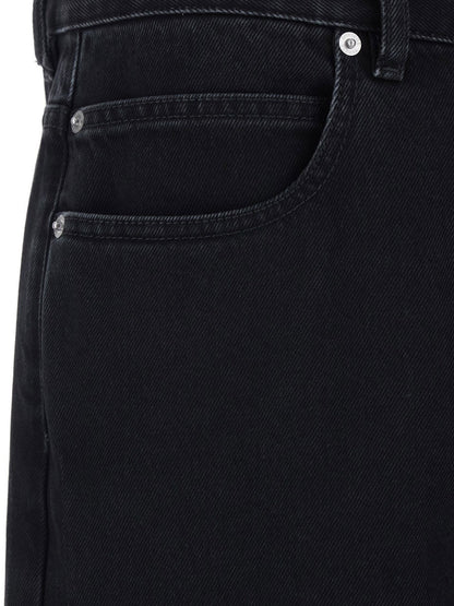 Black denim trousers thumbnail