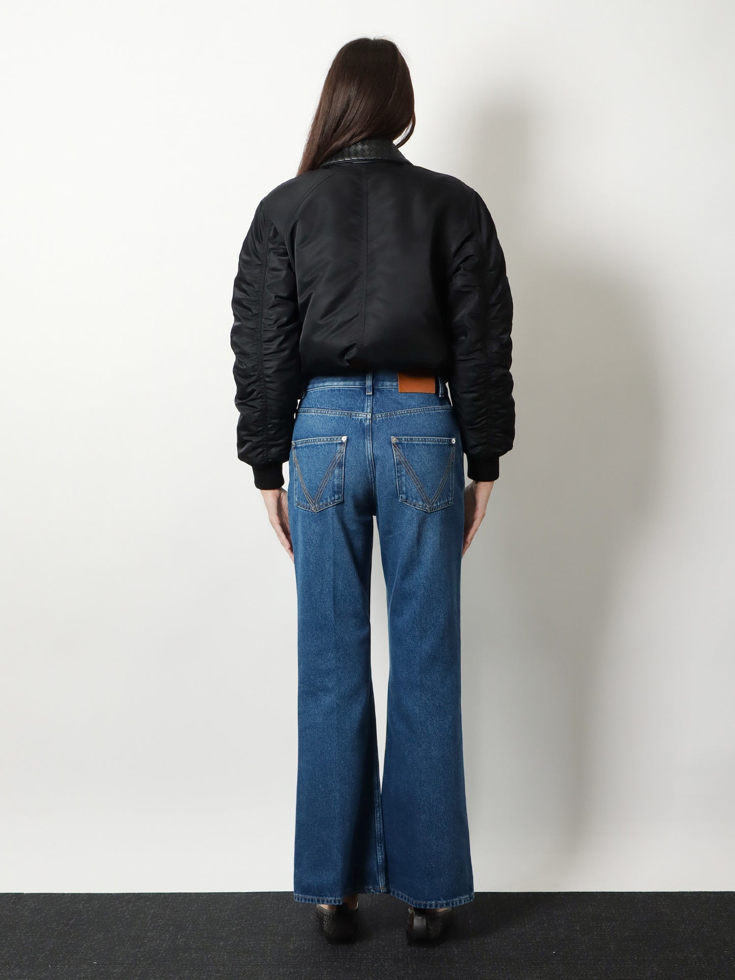 Flared cotton jeans