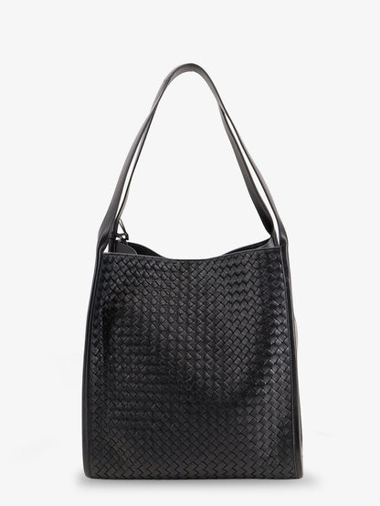 Corriere leather shoulder bag with Intrecciato pattern thumbnail
