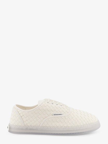 Serena leather sneakers with woven effect thumbnail