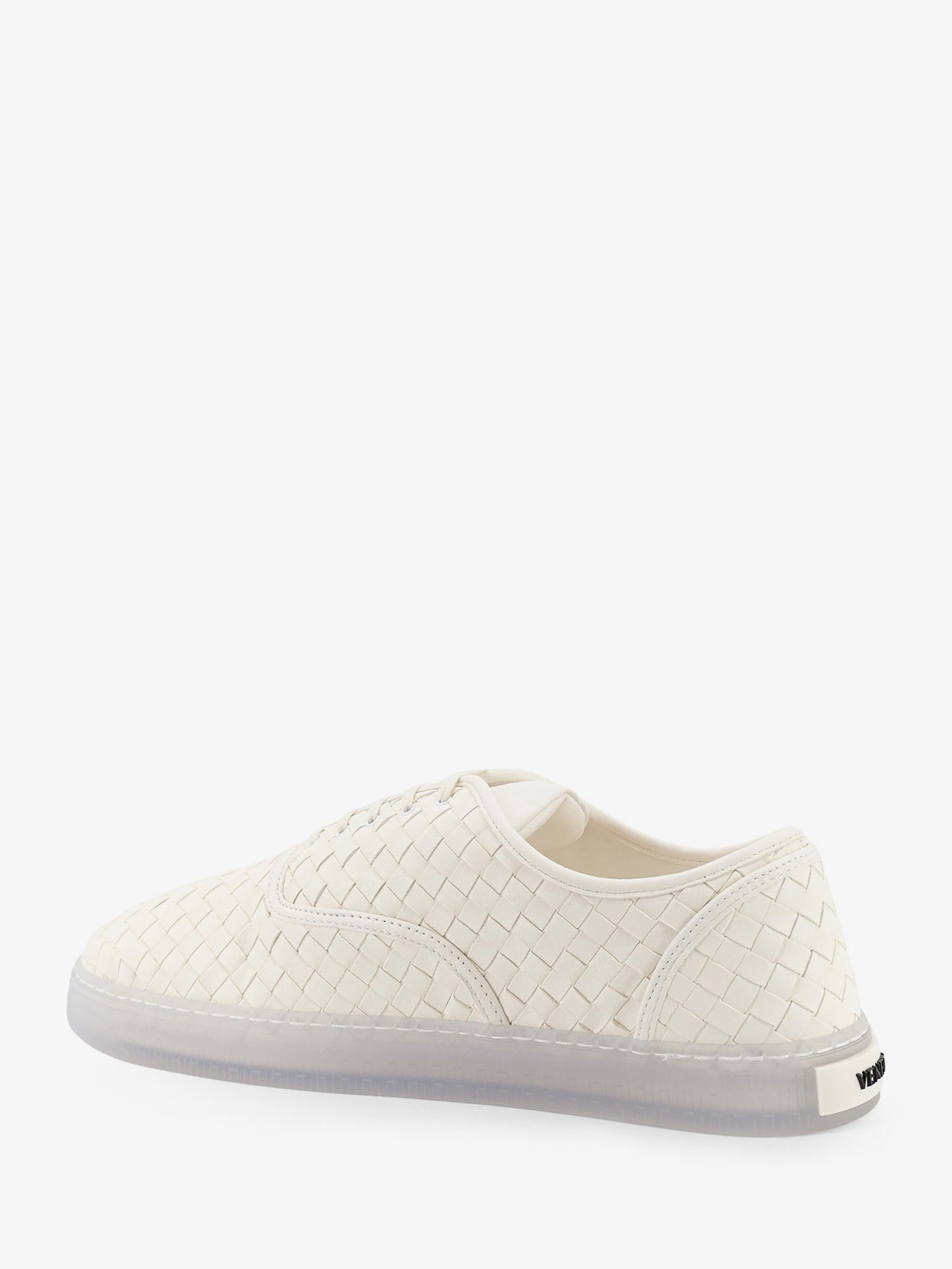 Serena leather sneakers with woven effect
