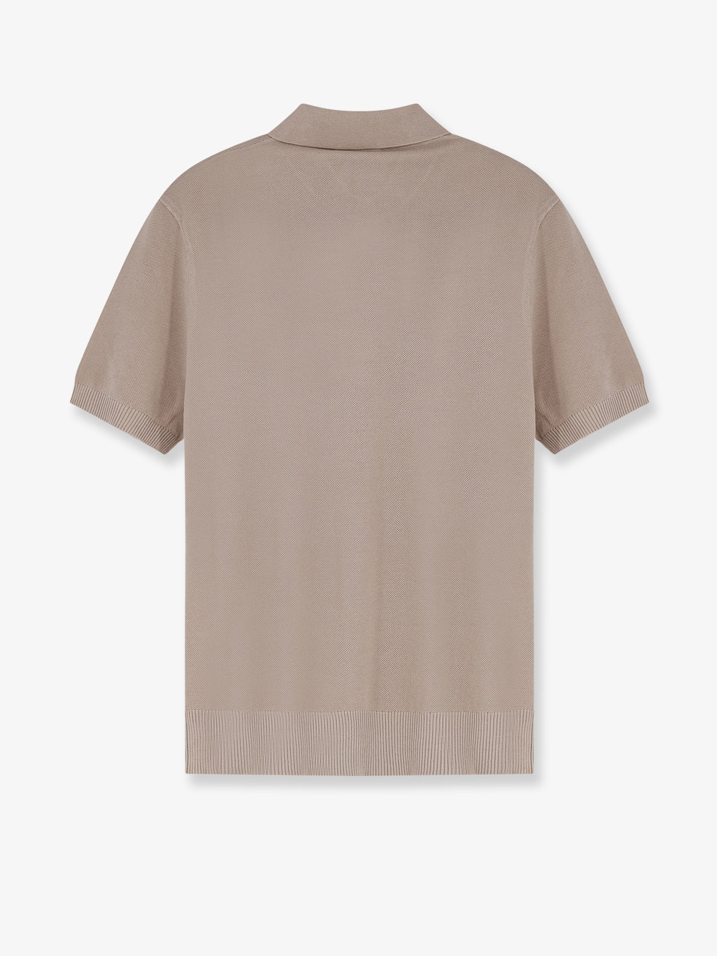 Cotton and silk blend polo shirt