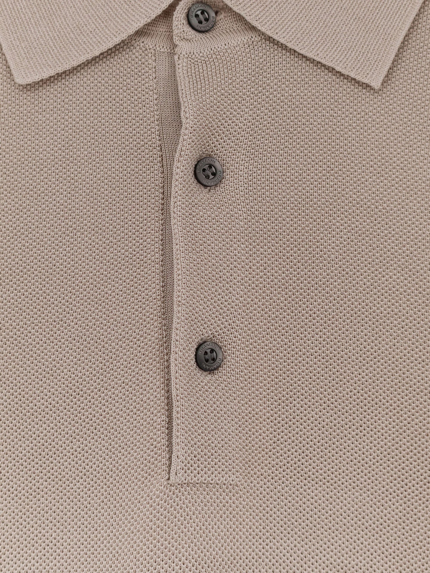 Cotton and silk blend polo shirt