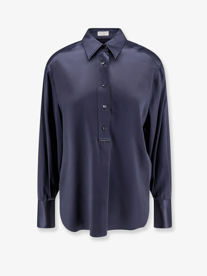 Silk shirt with Monili detail thumbnail
