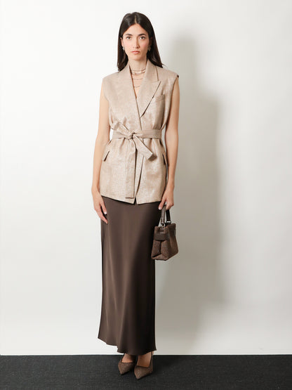 Satin long skirt thumbnail