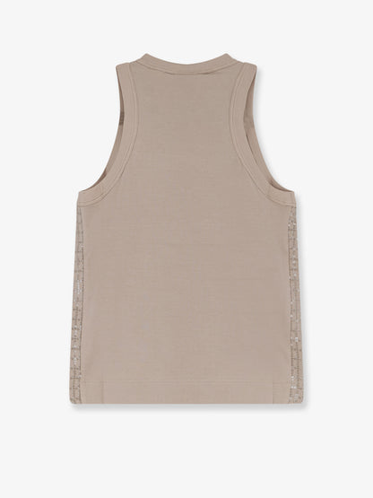 Dazzling pattern jersey tank top thumbnail