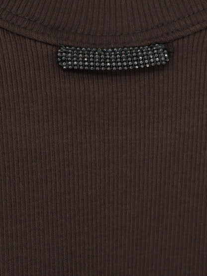 Cotton blend tank top with back monili detail thumbnail