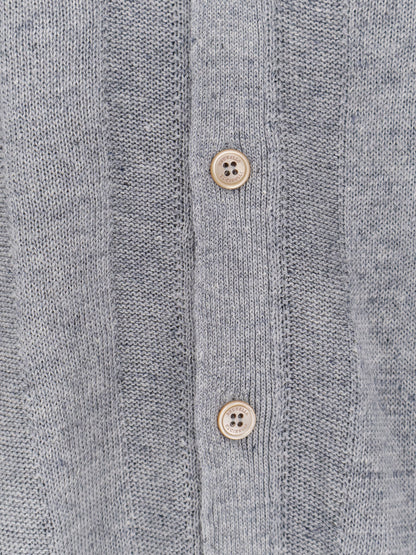 Linen and cotton blend cardigan thumbnail