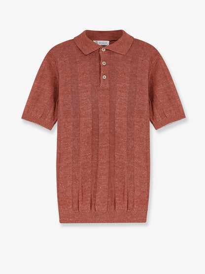 Linen and cotton blend polo shirt thumbnail