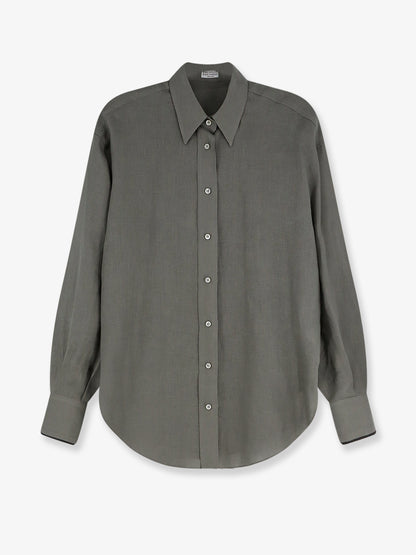 Linen shirt with Monili detail thumbnail