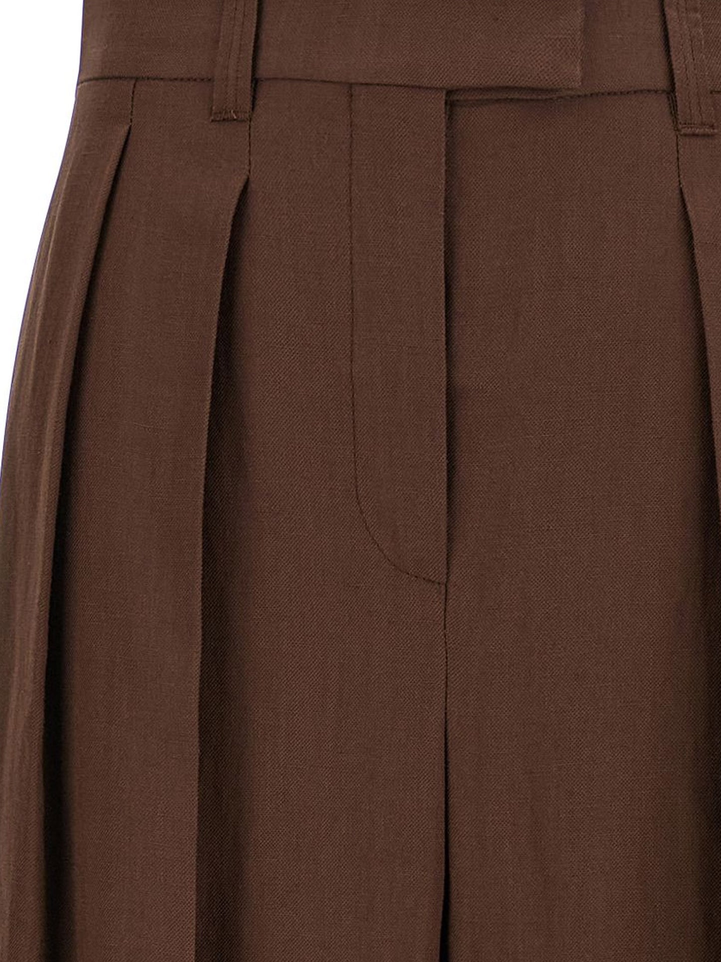 Viscose and linen trousers