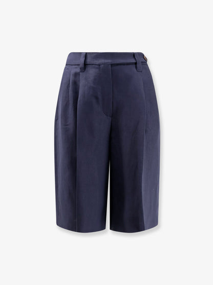 Viscose and linen bermuda shorts thumbnail