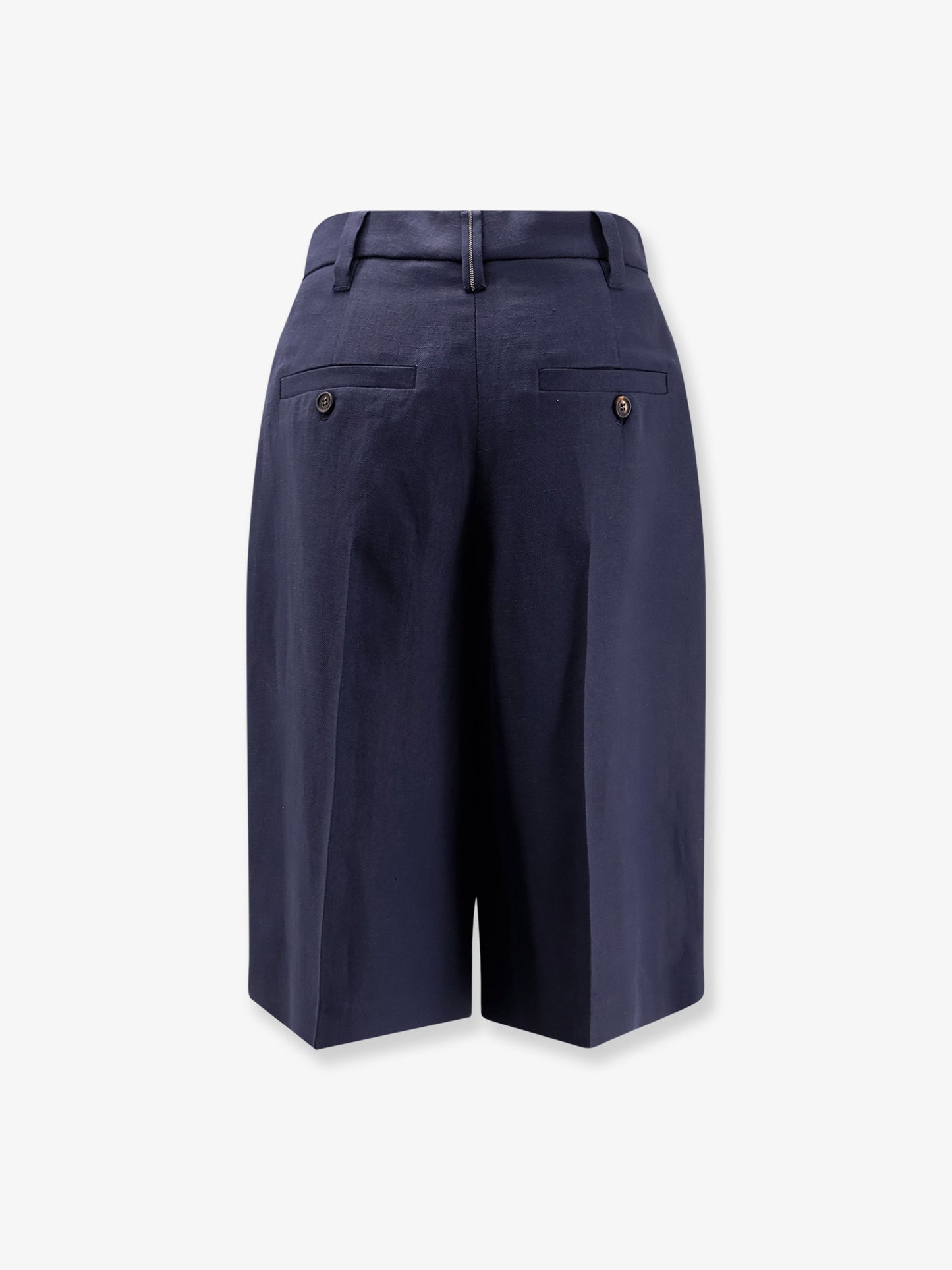 Viscose and linen bermuda shorts