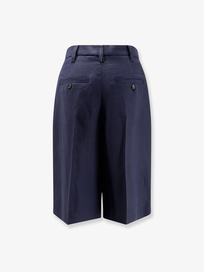 Viscose and linen bermuda shorts thumbnail
