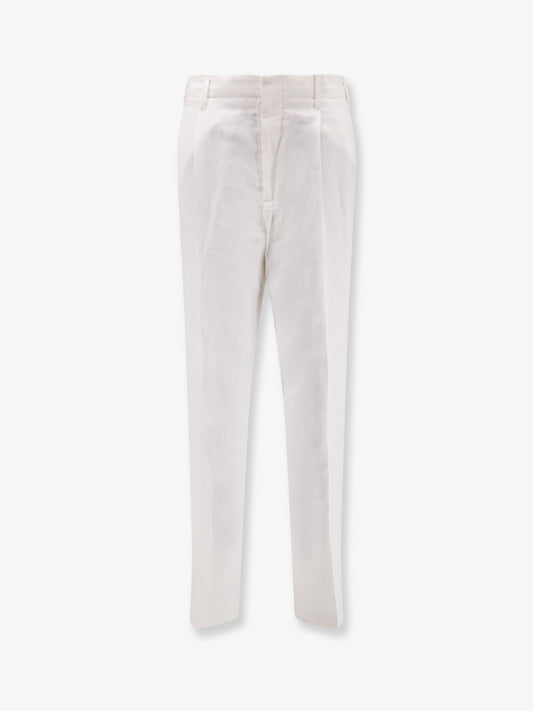 Pantaloni in lino e cotone