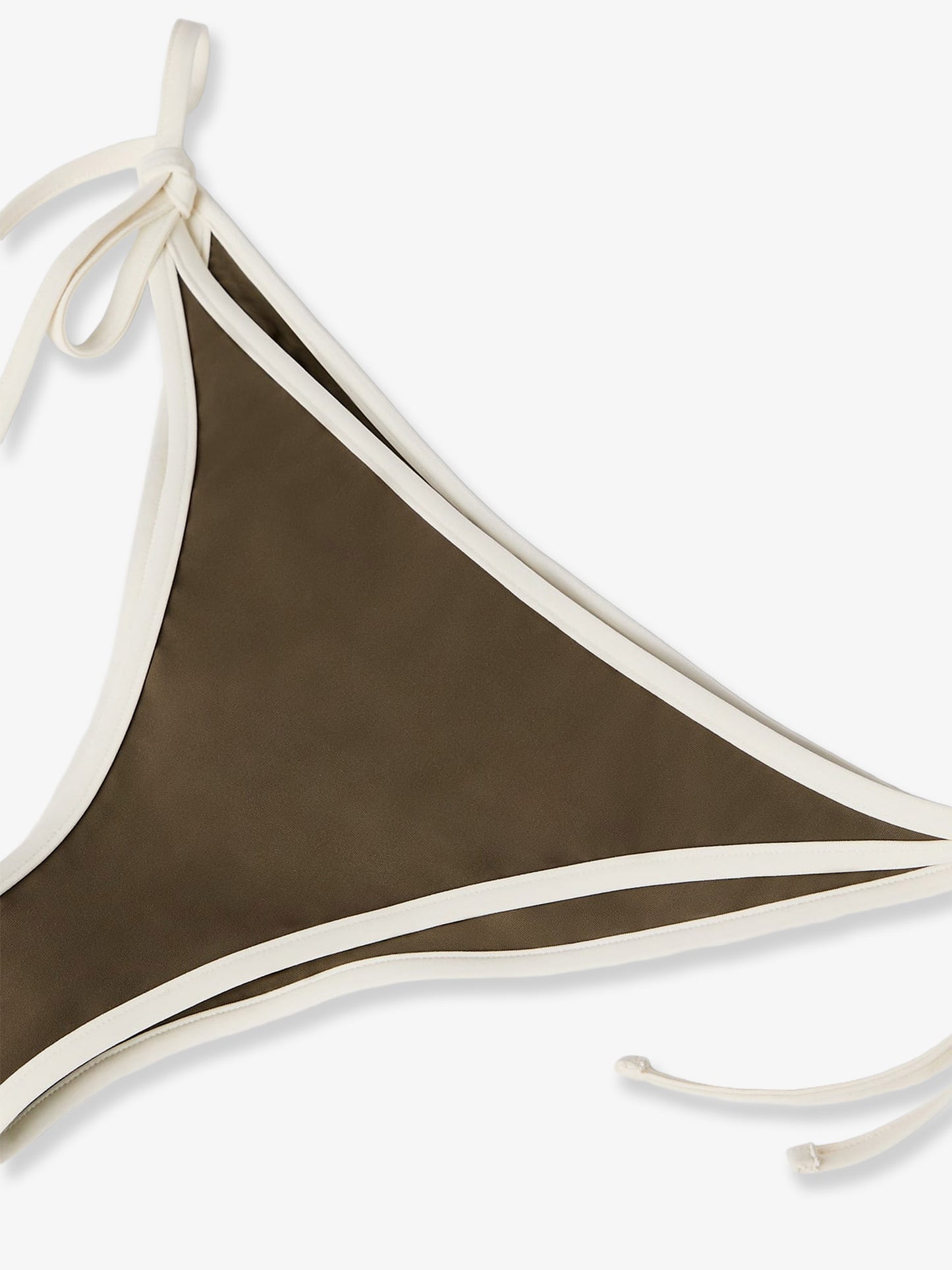 Nylon bikini bottoms with contrasting profiles
