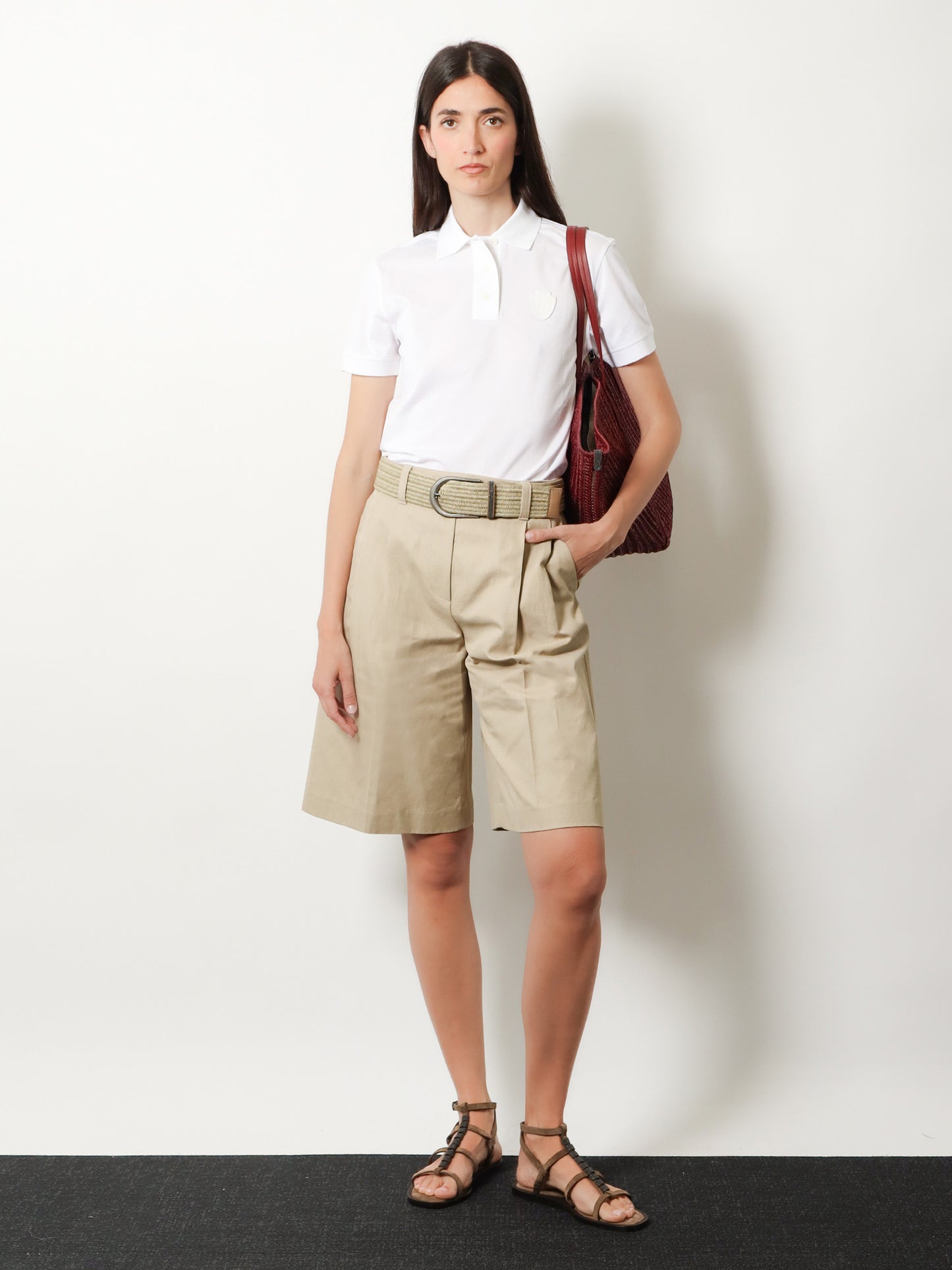 Cotton blend polo shirt