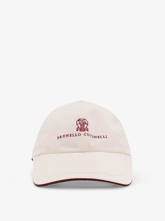 Nylon hat with embroidered logo on the front