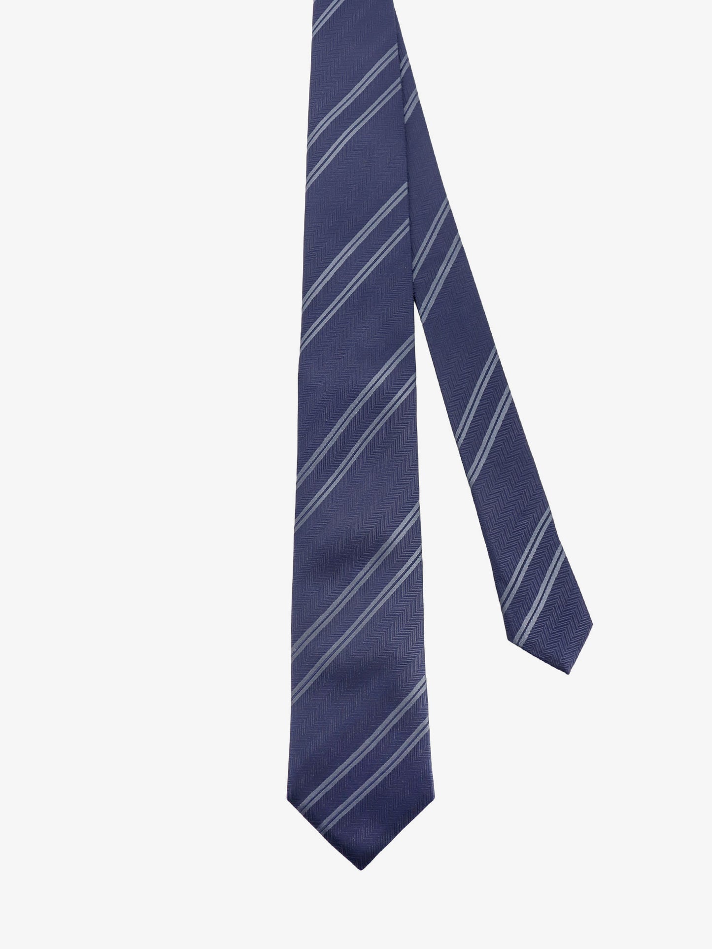 Regimental motif silk tie