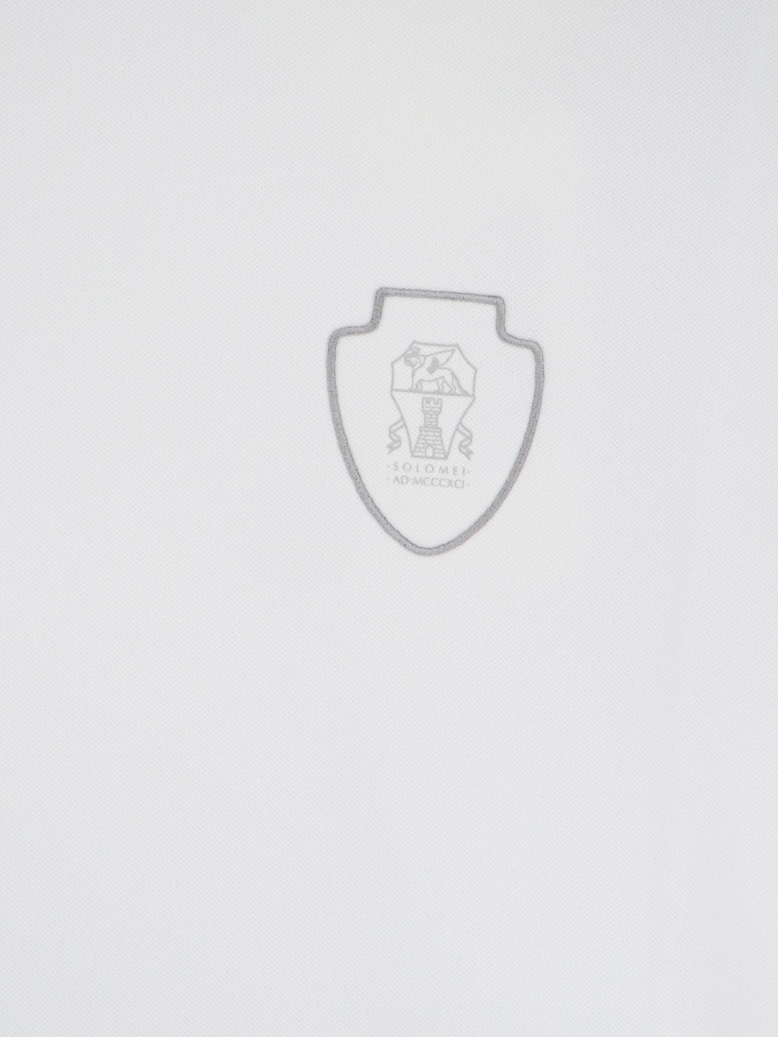 Technical fabric T-shirt with front logo patch
