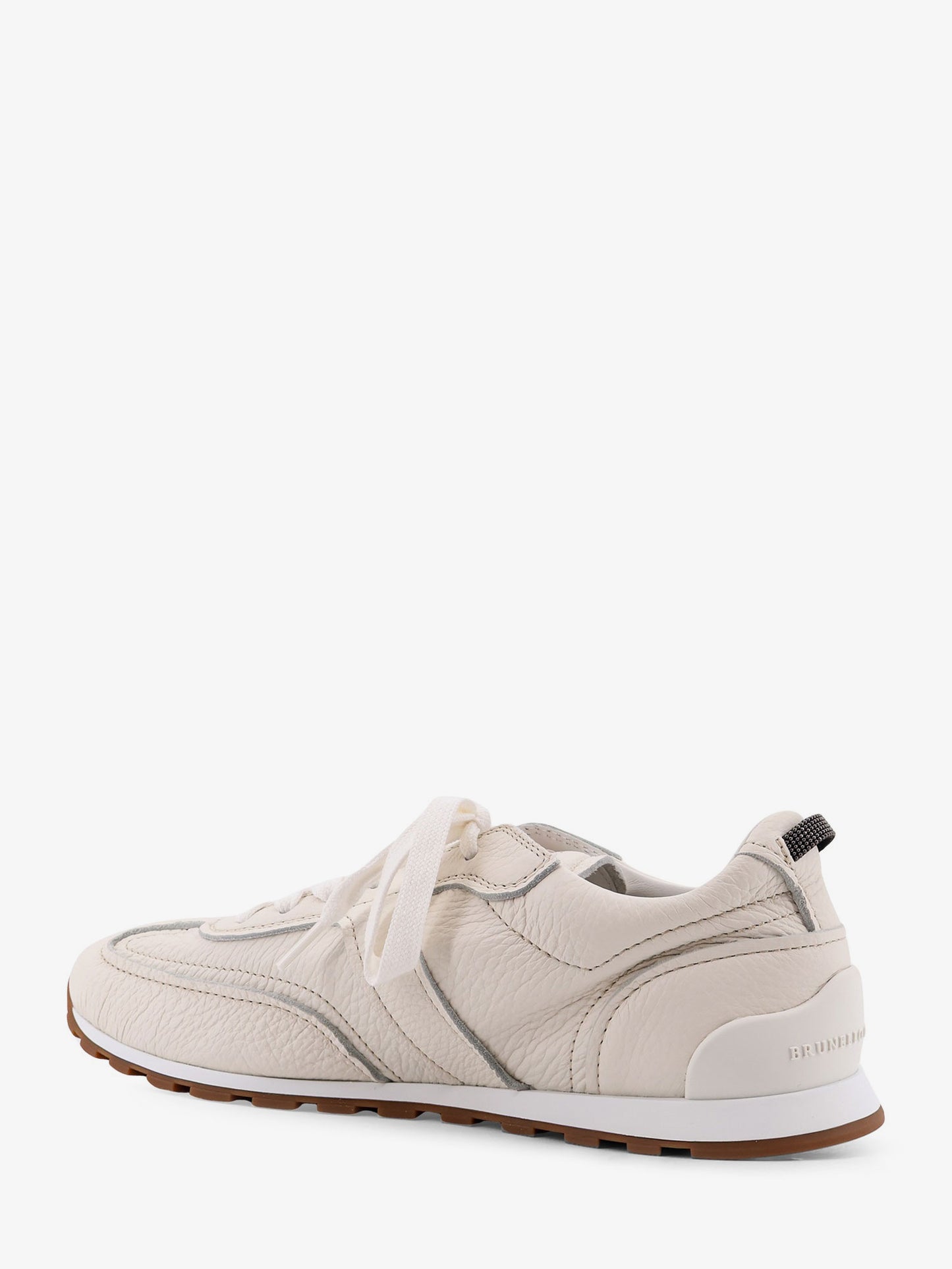 Leather sneakers with Monili on the back