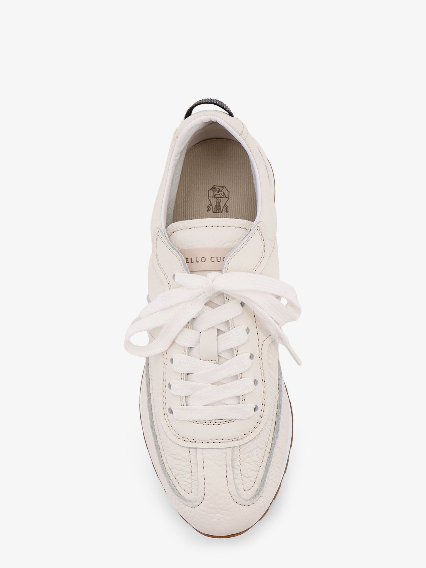 Leather sneakers with Monili on the back