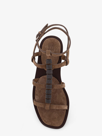 Sandali in suede con dettaglio Monile thumbnail