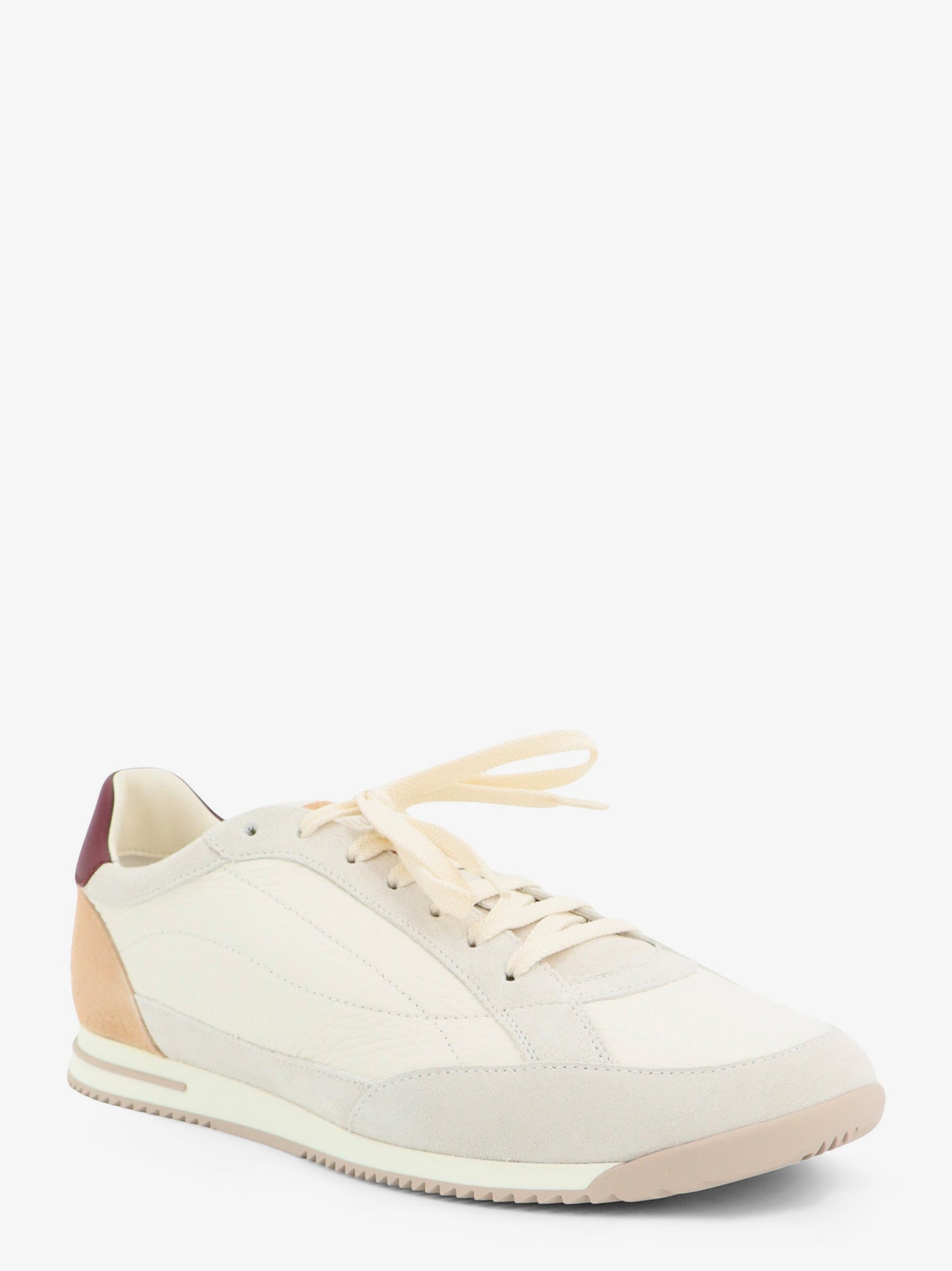 Leather sneakers with suede inserts