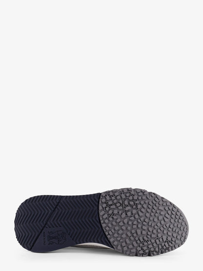 Low-top cotton knit and leather sneakers thumbnail