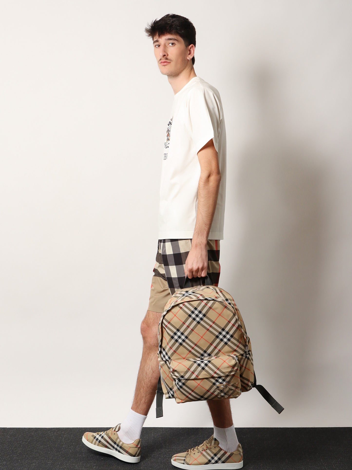 Essential backpack with Check pattern
