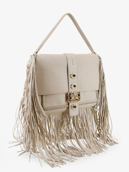 Rider leather handbag with metal Equestrian Knit logo thumbnail
