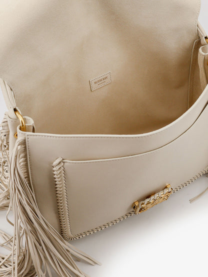 Rider leather handbag with metal Equestrian Knit logo thumbnail