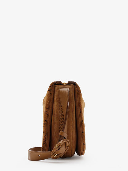 Tavistock suede crossbody bag with perforated pattern thumbnail