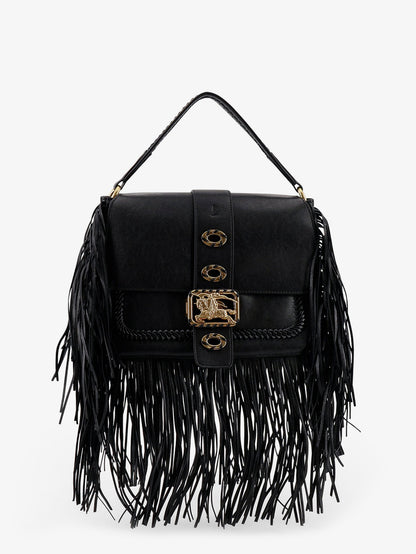Rider leather shoulder bag with fringed edges thumbnail