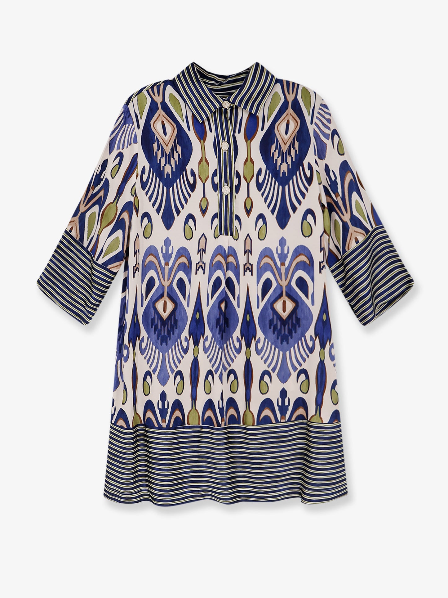 Multicolor viscose and rayon dress