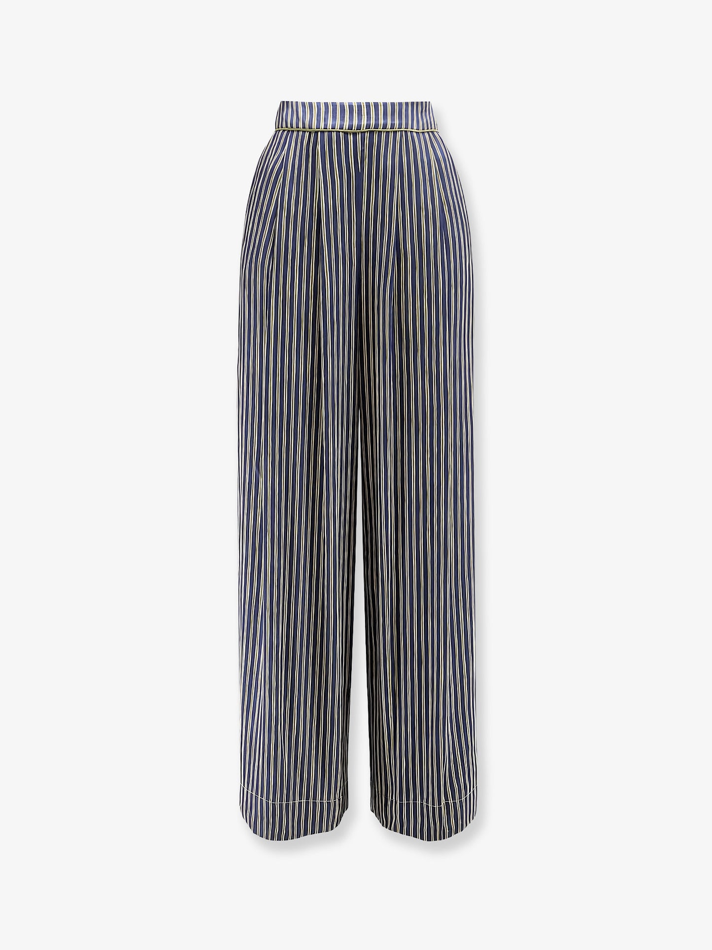 Multicolor viscose and rayon trousers