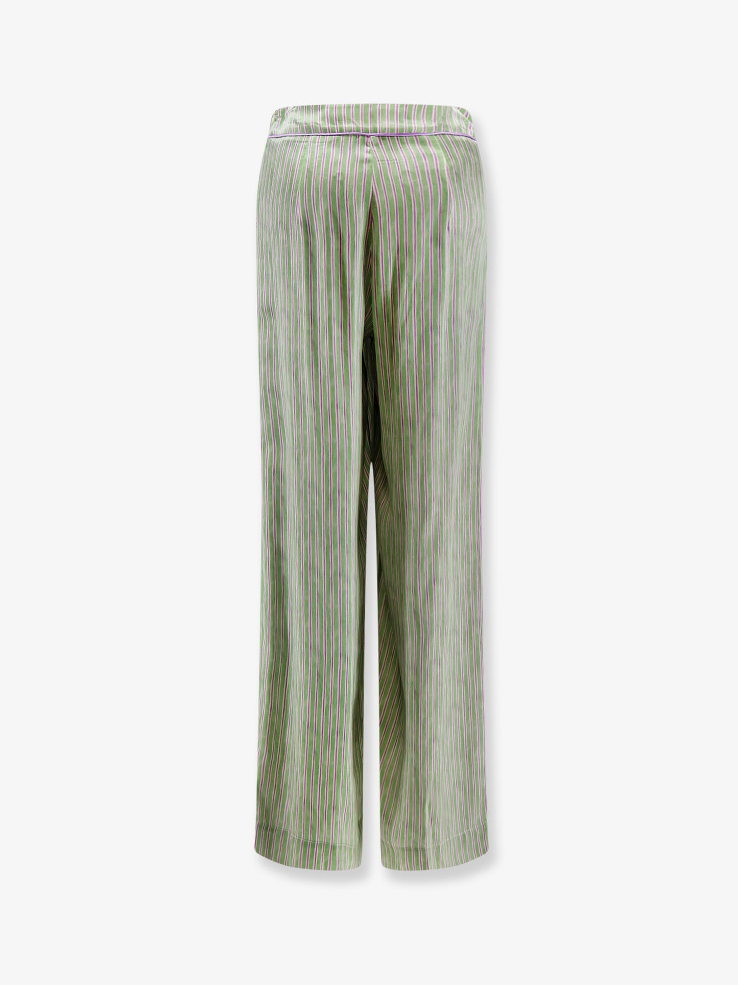 Multicolor viscose and rayon trousers