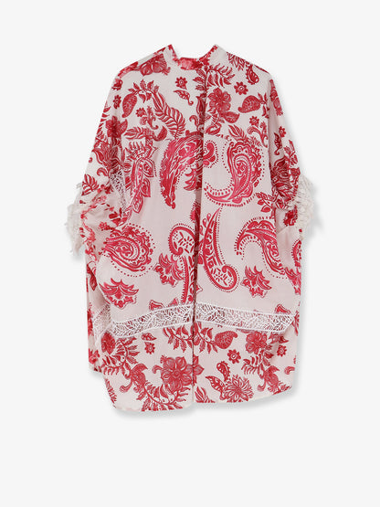 Cotton shirt with lace inserts thumbnail