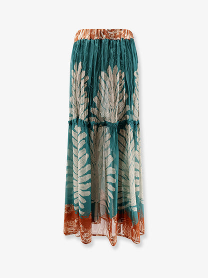 Gale Palme viscose and silk skirt thumbnail