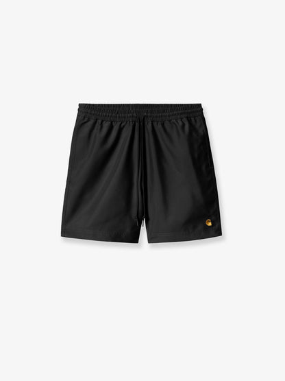 Nylon swim trunks with contrasting embroidered logo thumbnail