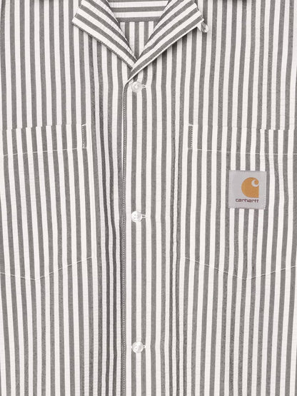 Level cotton blend shirt with striped pattern thumbnail